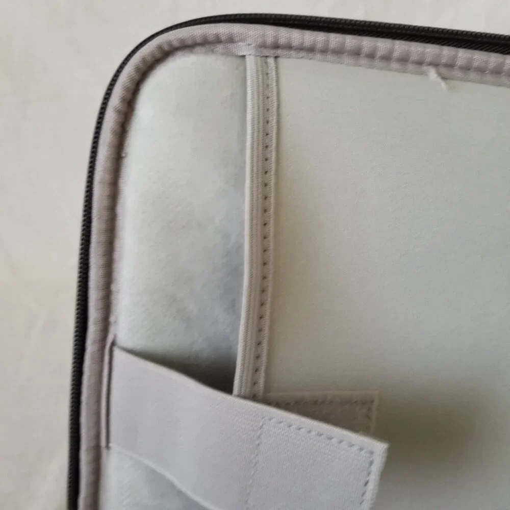 NEW! Faux Leather Laptop Computer Carrying Case w/Plush Pocket & Velcro Strap